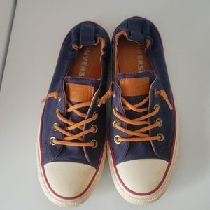 Converse blue slip on shoes women's size 8 excellent condition